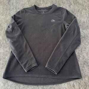 LL Bean Mens Medium black crewneck fleece sweatshirt